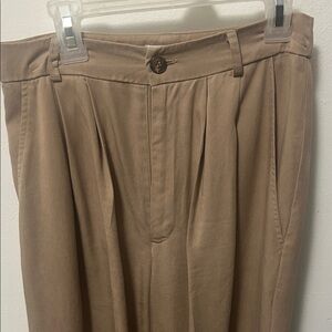 Reformation Pleated Khaki Chinos — Taupe